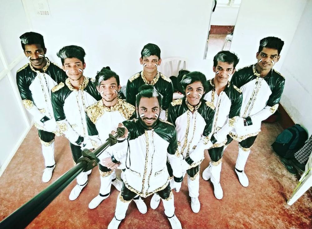 Redhawks in stage costume